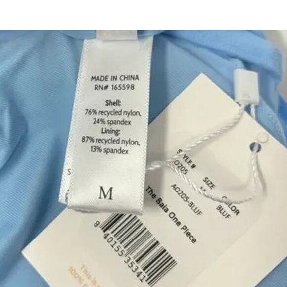 NWT Andie The Baia Floral Underwire One Piece  Swimsuit Removable Cups M Blue - Picture 6 of 15